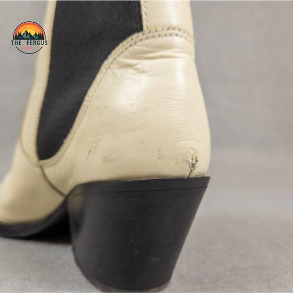 Everlane Boot Leather Made in Italy Wild Western Americana Style White Size 7 - Picture 16 of 16
